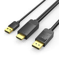 Vention HDMI-A Male to DisplayPort (DP) Male Cable – ABJBG High-Speed 1080P HD Adapter for PC, Laptop &amp; Monitor