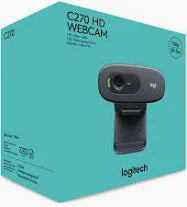 Logitech C270 HD 720p Webcam – High-Definition Video for Desktop &amp; Laptop, Built-In Microphone